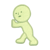 SMISKI Embroidery Sticker - Pushing (1 Piece)
