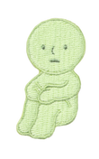 SMISKI Embroidery Sticker - Hugging Knees (1 Piece)